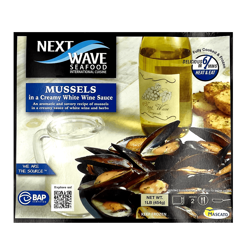 Frozen Mussel In Creamy White Wine Sauce