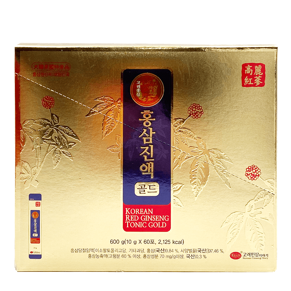 Tonic Gold Pouch Korean Red Ginseng  0.3fl oz(10ml) x 60 Pouches