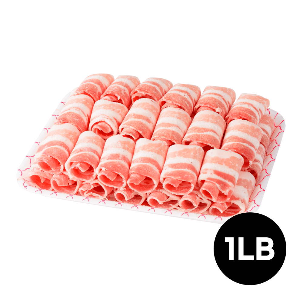 Pork Thin&Roll Single Rib Belly, Frozen 1lb(454g)