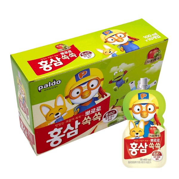 Ginseng Pororo Apple 3.38oz(100ml) 10 Pouches