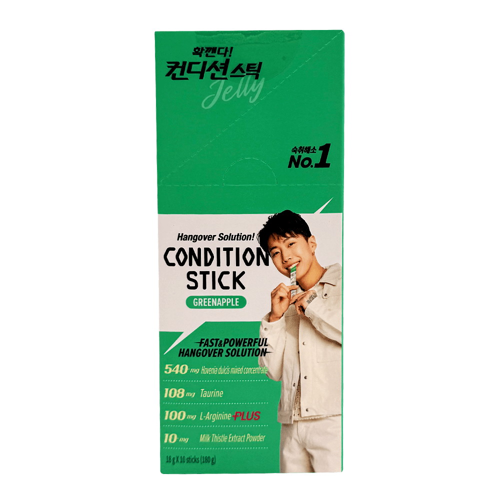 Hangover Jelly Stick Greenapple 0.63 Oz (18g) x 10 Sticks
