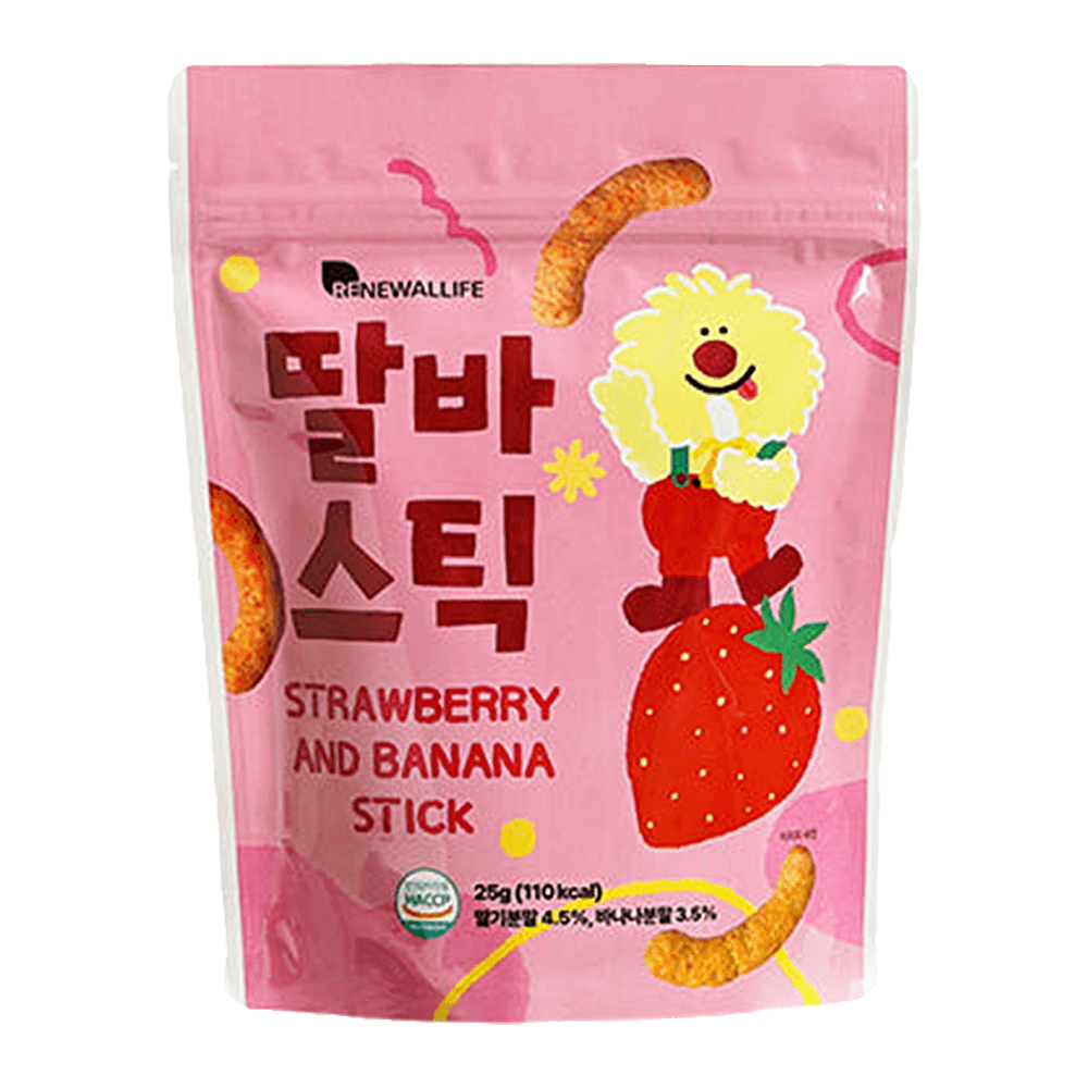 Real Puffing Strawberry & Banana 0.88 Oz (25g)