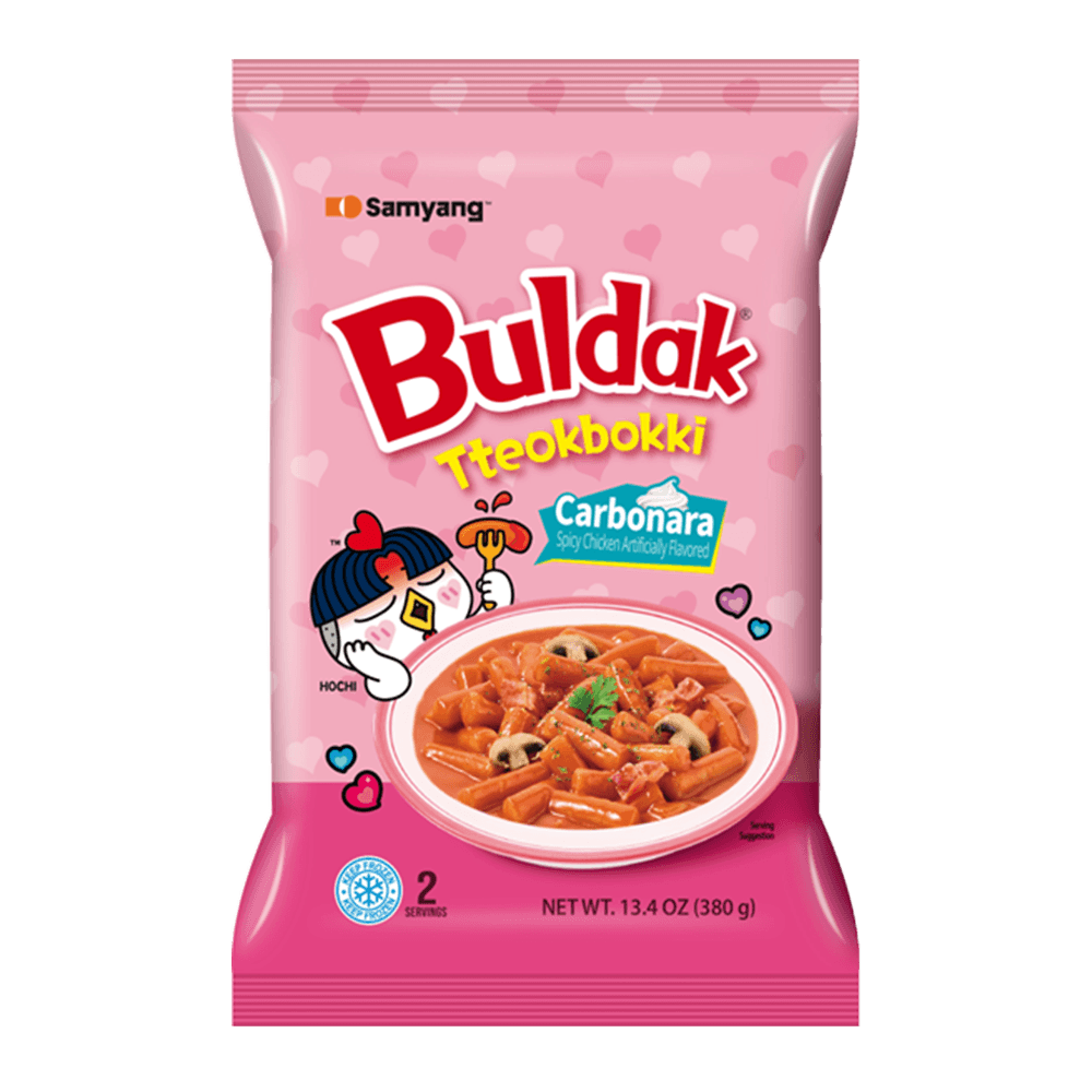 Buldak Carbonara Frozen Tteokbokki 13.4 Oz (380g)