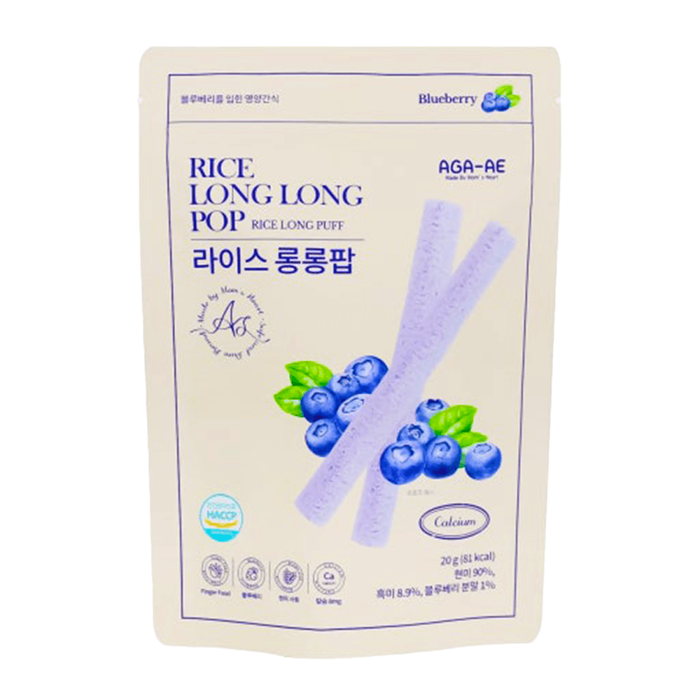 Rice Long Long Pop Blueberry 0.7 Oz (20g)