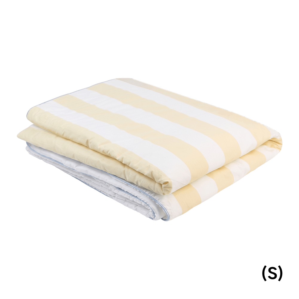 Bold Yellow Stripe Cotton Duralon Cooling Comforter (61 X 86in)