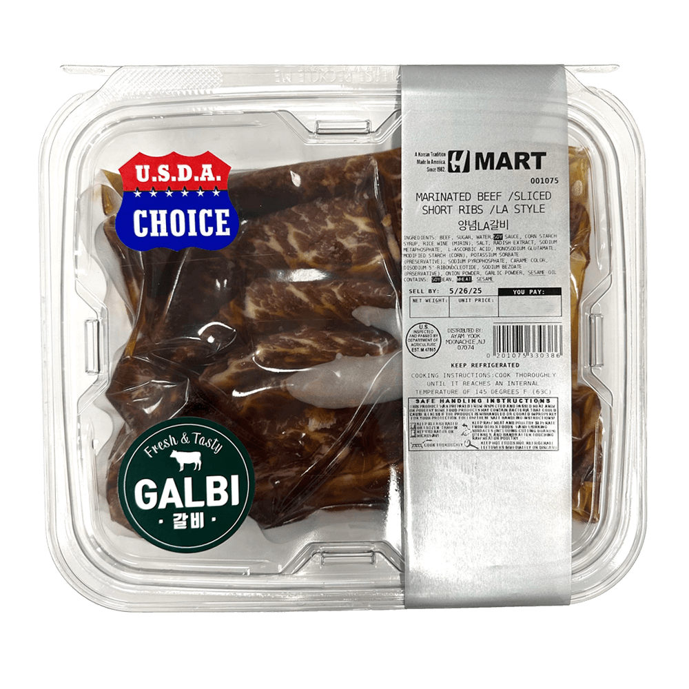 Frozen Marinated Beef  /Sliced /Short Ribs /LA Style 1.5lb (680g)