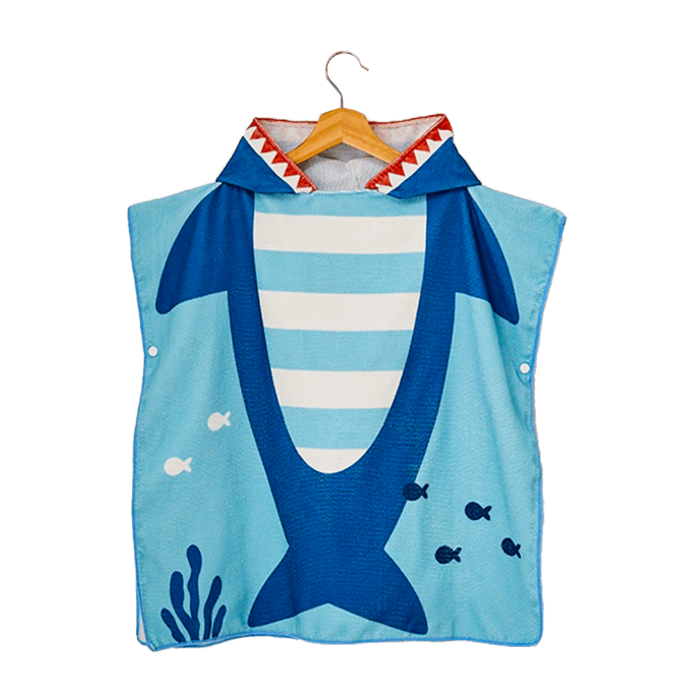 Kids Shark Beach Poncho